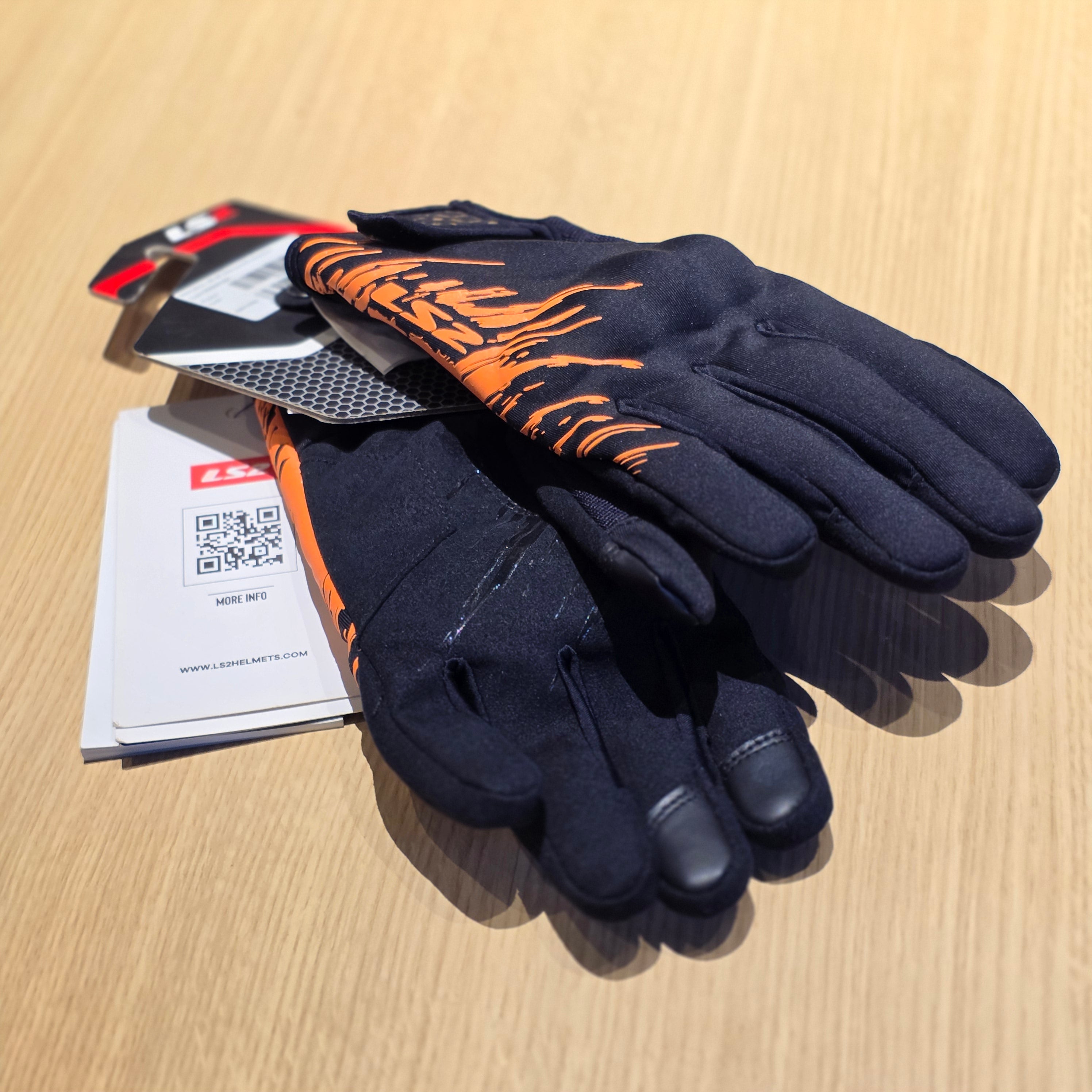 Guantes LS2 JET Naranja y Negro - Hombre - MYM MOTOS S.A