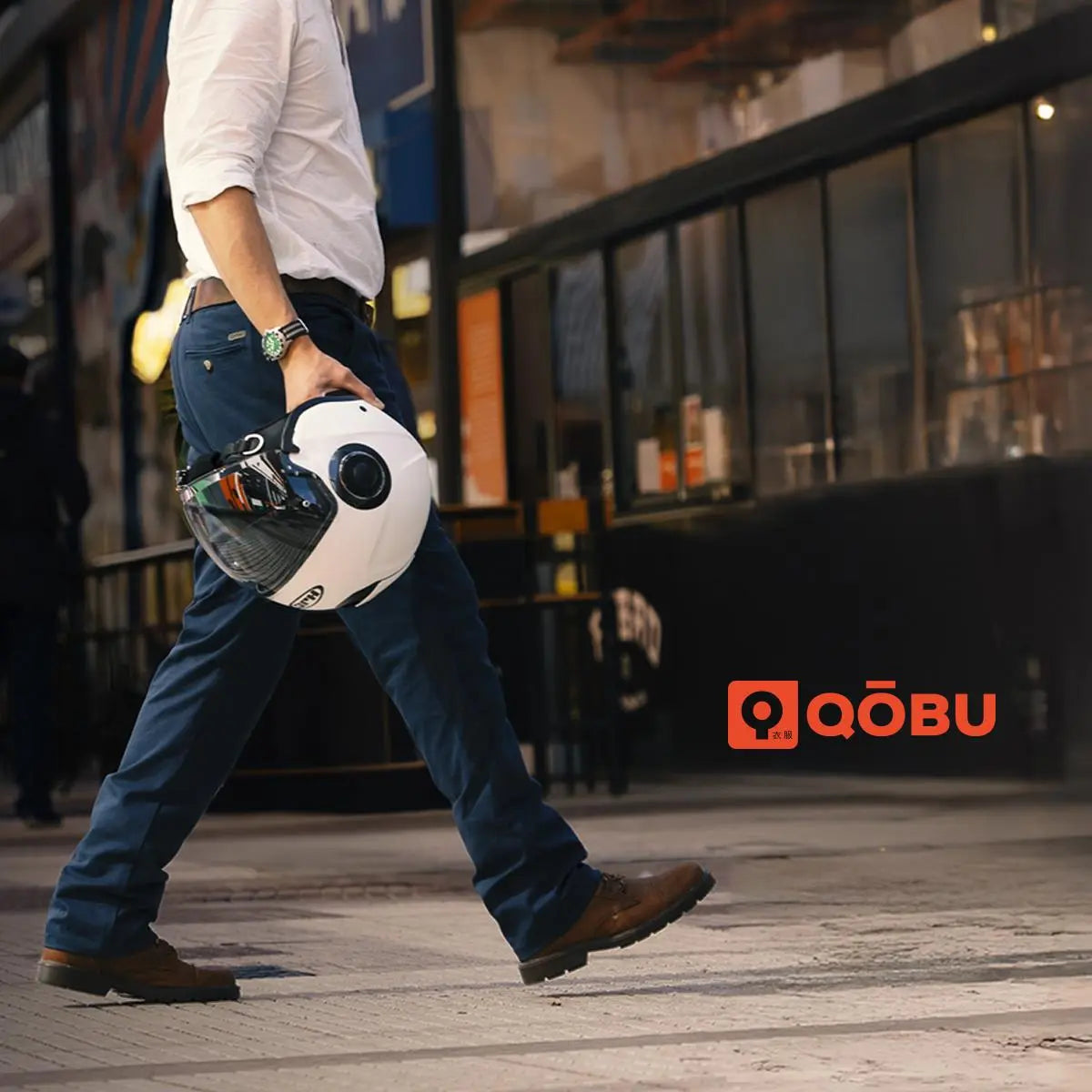 Pantalon Chino Blue Navy Qobu