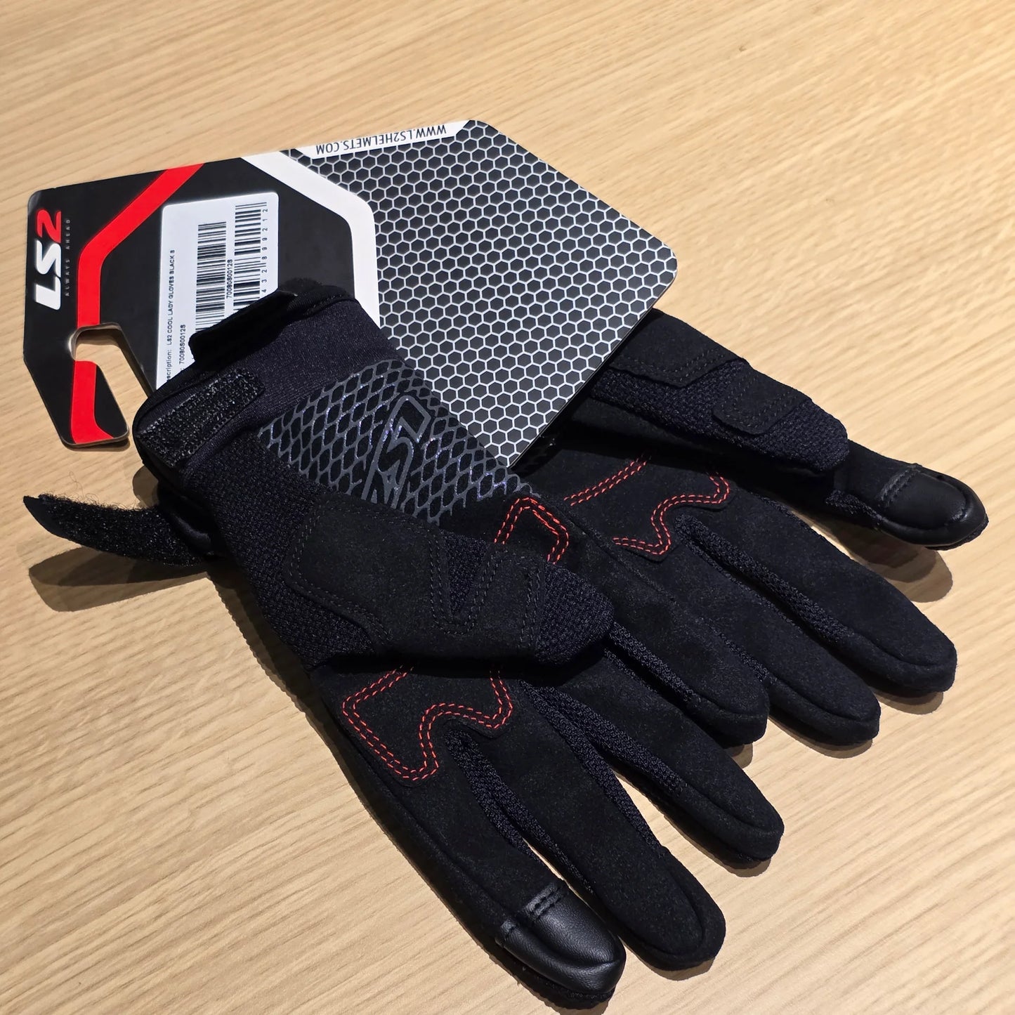 Guantes Ls2 Ray Negro Hombre 1 1 alta resolución