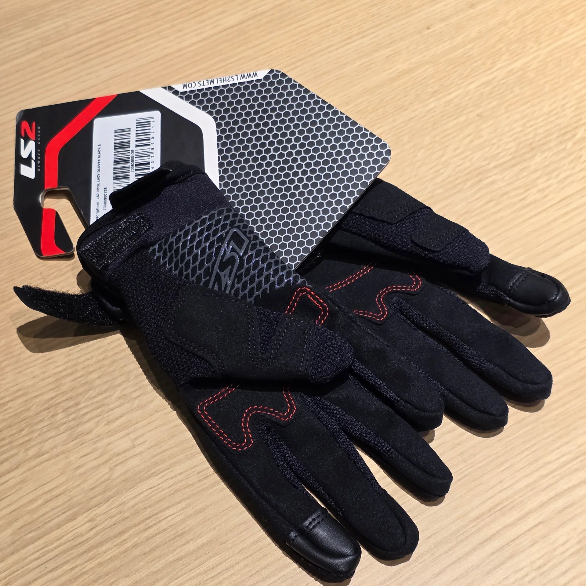 Guantes Ls2 Ray Negro Hombre 1 1 alta resolución